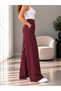 Women's High Waist Single Pleated Palazzo Pants with Pockets, Textured Fabric, Plus Size Option Available - 4
