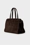 Genuine Leather Large Size Shoulder Bag - Brown - 2