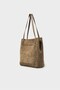 Genuine Leather Suede Shoulder Bag - Mink - 3