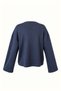 Wide Sleeve Navy Blue Cotton Basic Tshirt - 7