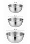 304 Stainless Steel 3-Piece Whisk & Mixing Bowl Set – 18/10, Deep, Without Lid - 6