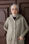80153 - Stylish Comfortable Gold Buttoned Felt Women's Knitwear Long Cardigan - 5