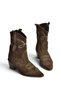 Z654079061 Brown Genuine Leather Suede Cowboy Model Low Heel Boots - 8