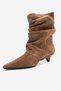 Royden Earth Suede Genuine Leather Bellows Women's Short Heeled Boots - 8