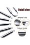 Stainless Steel BBQ Grill Tool Kit 3 PCS Set : Tong, Meat Fork, Spatula + Black Carrying Bag for Picnic Camping Travel Cooking Grilling with Aluminium Box - 4