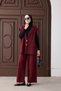 44470 - Stylish, Comfortable, Casual Felt Knitwear Women's Set with Pants and Double Button Vest - 3