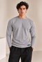 Crew Neck Slim Ribbed Basic Sweatshirt