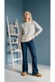 Women's Striped Sweatshirt Relaxed Fit - 5