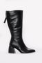 Genuine Leather and Fur 064Yza851 Black Women's Classic Boots