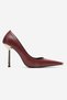 Nikolia Burgundy Striped Women's Heeled Shoes - 5