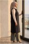 Zigzag Quilted Patterned Zippered Long Women's Vest - 3