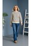 Women's Striped Sweatshirt Relaxed Fit - 3