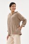 Women's Mink Italian Hooded Zippered Oversize Velvet Jacket Size 38 - 44 - 2