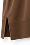 Women's Brown Oversize Side Slit Long Soft Textured Knitwear Sweater Hzl28W-Wm3390 - 5