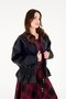 Leather Jacket with Waist Elastic Detail - 2