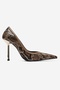 Anthea Mink Patterned Women's Heeled Shoes - 4