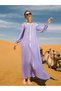 Lavender Silver-Beaded Evening Gown - 3
