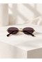 Jade Metal Oval Round Gold Frameless Uv400 Protected Sunglasses with Case and Cleaning Cloth as a Gift - 7