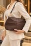Parma 100% Genuine Italian Leather Premium Quality Stylish, Modern Design Puppy Suede Hand, Shoulder, and Crossbody Bag - 5