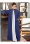 Navy Beaded Open Abaya