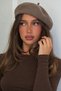 French Painter Australian Wool Felt Beret Mocha