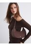 Soulife Brown Suede Look Women's Shoulder Bag