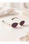 Jade Metal Oval Round Gold Frameless Uv400 Protected Sunglasses with Case and Cleaning Cloth as a Gift - 3