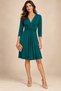 Women's Front Knotted V-neck Sports Stylish Three-quarter Sleeve Casual Curve Maternity Dress
