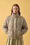 Khaki Rose Patterned Inflatable Coat - 3