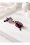 Jade Metal Oval Round Gold Frameless Uv400 Protected Sunglasses with Case and Cleaning Cloth as a Gift - 4