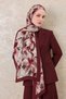 Burgundy October Pattern Kraş Shawl