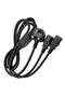 Pm 38801 1.8 Meter Pc Power Cable with Uk Plug and Dual Iec C13 Output