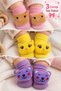 0-6 Months Figured Cotton 3-Piece Baby Girl and Boy Socks Set 396