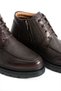 Men's Genuine Leather Brown Lace-Up and Zippered Winter Boots – Stylish Design with Thick Soles - 4