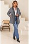Women's Plus Size Cashmere Collar Quilted Coat with Inner Lining and Waist Tie Detail Winter Coat 29012 - 7