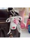 Kliker Bag Charm – Pink Star and Lace Bow Detail, Clickable Bag Ornament and Keychain