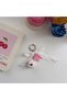 Kliker Bag Charm – Pink Star and Lace Bow Detail, Clickable Bag Ornament and Keychain - 2