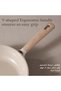 13-Piece Ceramic Nonstick Cookware Set with Wooden Soft-Touch Handles, Taupe - 4
