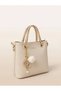 Women's Chain Handle Hand and Shoulder Bag with Teddy Bear Charm Detail, Modern Stylish Design 27218 - 2
