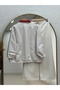Gülper High Collar Suit with Elasticated Sleeves and Zipper - Pn3256 Stone - 8