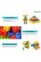 100 Piece Soft Plastic Multi Colored Building Block,Compatible Blocks Stackable 3D Toys for Kids,Large Building Blocks for Ages 3 and Up Construction Toys Accessories (c1) - 3