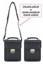 Dark Blue Color Small Size Piremium Men's Hand and Shoulder Bag with Key Lock Mechanism - 8