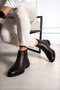 Men's Genuine Leather Dark Brown - Detailed Chelsea Boots – Stylish Casual Boots with Classic and Modern Design