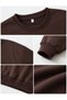 Women's 3 Yarn Organic Cotton Oversize Basic Crew Neck Sweatshirt with Fleece Inside - 8