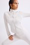 Slim Fit High Collar Zippered Sport Basic Cardigan with Stitching Detail H5211Ax26Au