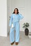 Women's Modal Two-Piece Set Hooded Sweatshirt and Elastic Waist Lace-Up Wide-Leg Pants - 5