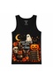 Good Things Are in October - Vintage Halloween Black Cat Pumpkin Graphic Tank Top