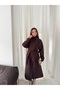 Women's Stand Collar Belted Waist Tie Buttoned Oversize Seasonal Long Trench Coat - 5