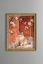 Cat in Front of a Floral Door - Vintage Patterned Painting - Fine Model