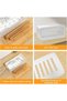 Bamboo Cable Management Box, Desk Cord Organizer with Stand for Phone and Tablet, Multi-Socket Cable - 5